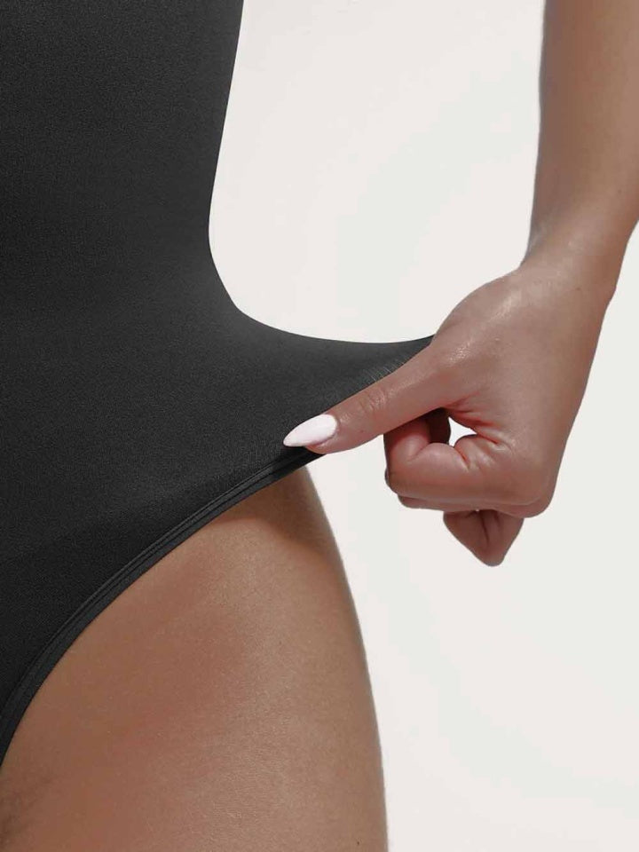 Zip Thong Bodysuit with 3D Cups
