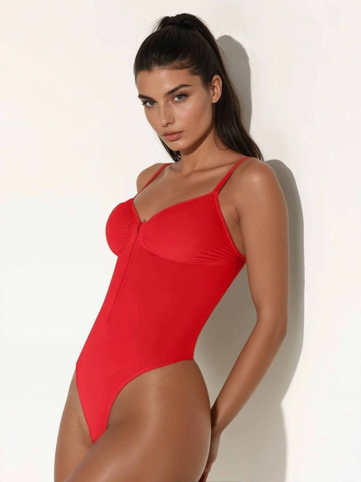 Tummy Control Bodysuit with Open Back