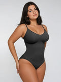Everyday Seamless Thong Bodysuit - Black
