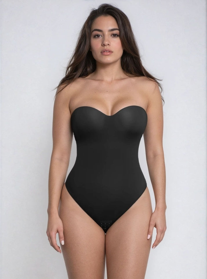 Seamless Thong Bodysuit with Padded Cups