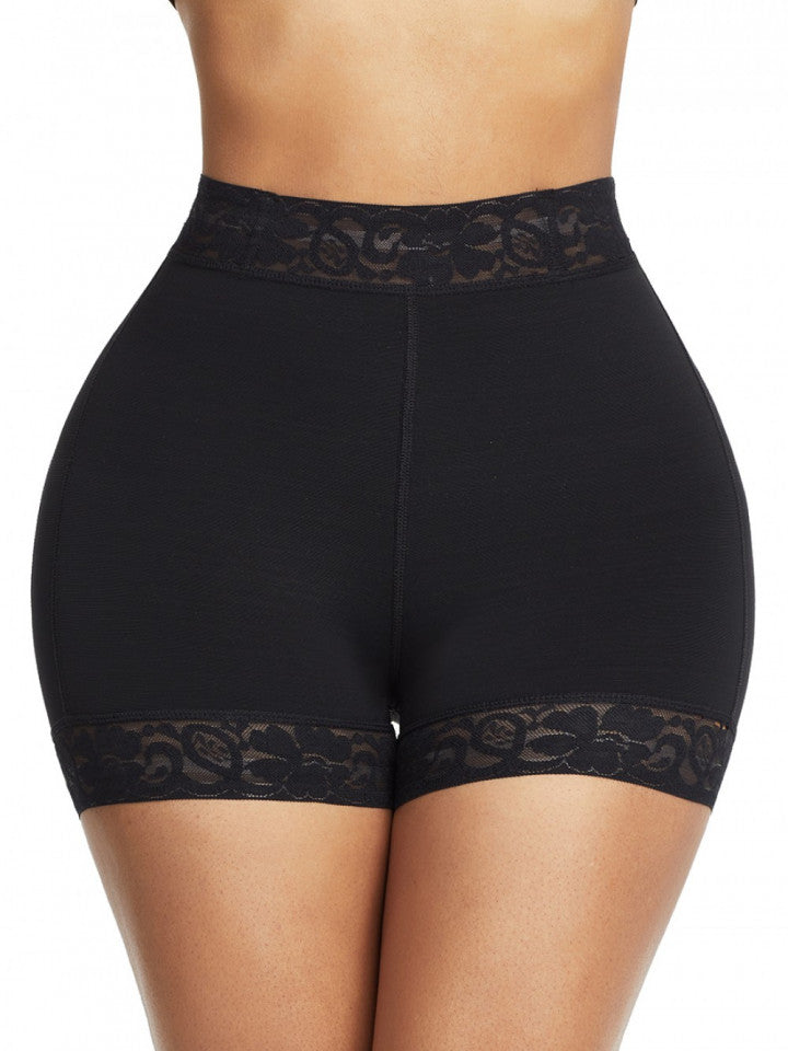 Lace High-Waist Shaping Brief - Black