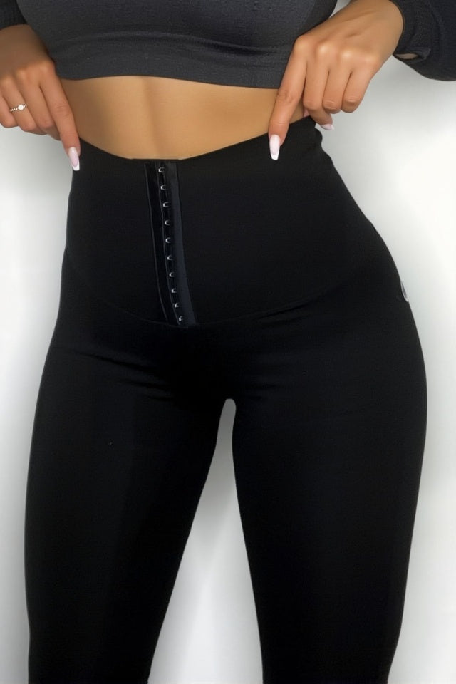 Waist-Cinching Neoprene Leggings