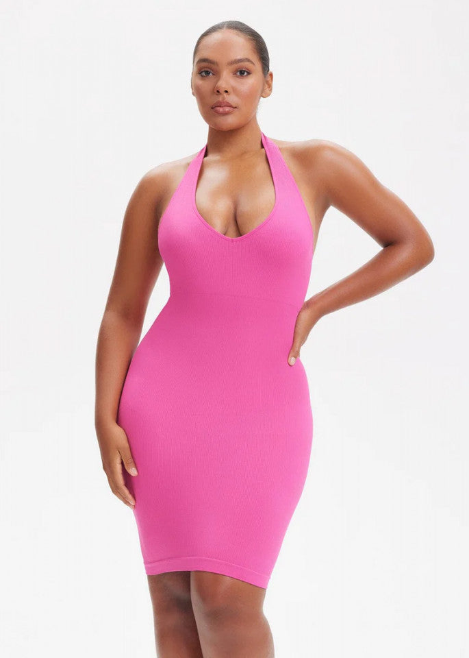 V-Neck Shaping Mini Dress