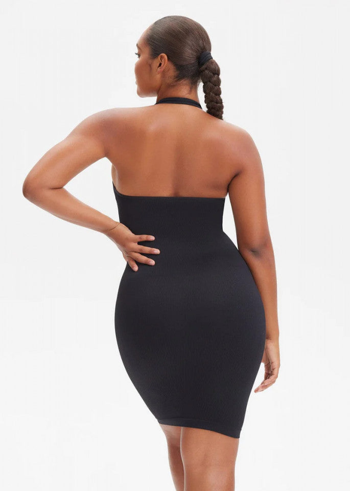 V-Neck Shaping Mini Dress