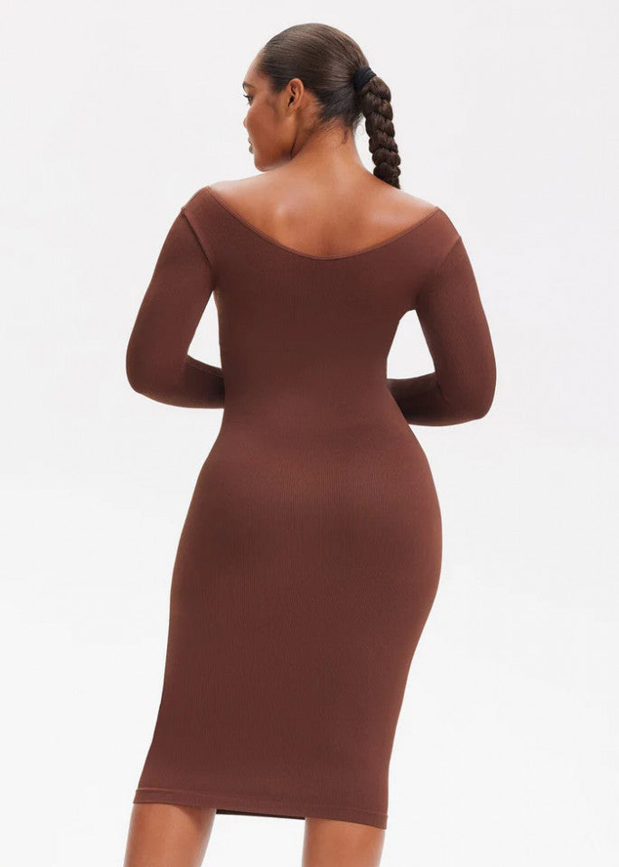 Long-Sleeve Shaping Dress