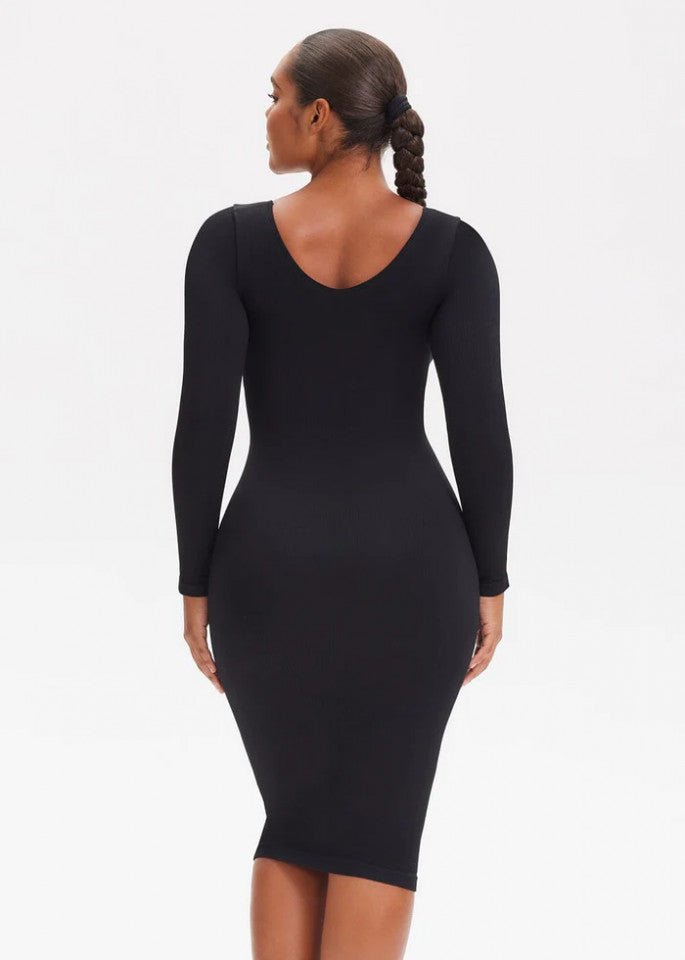 Long-Sleeve Shaping Dress