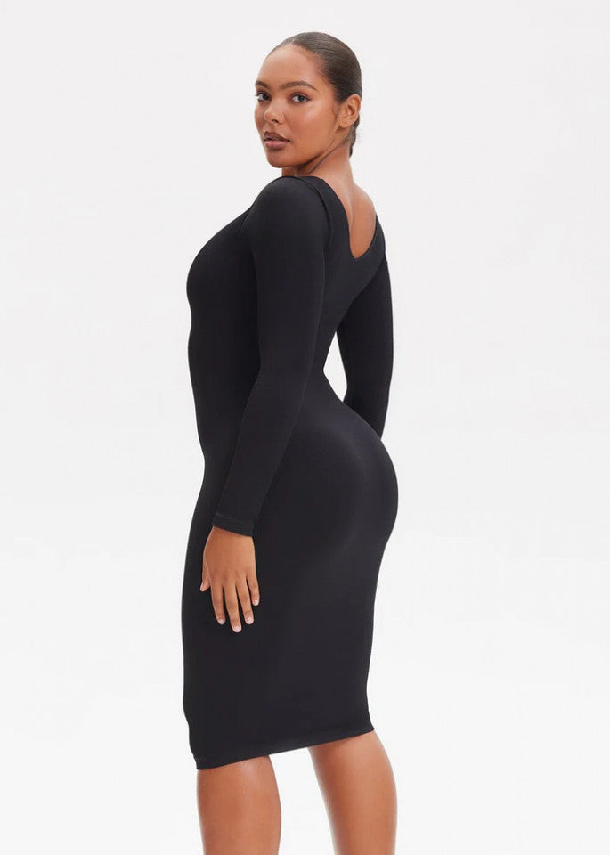 Long-Sleeve Shaping Dress