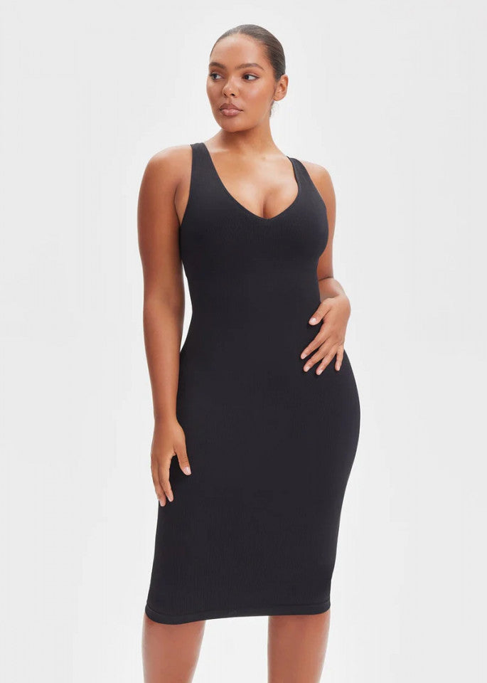 Scoop-Neck Shaping Dress