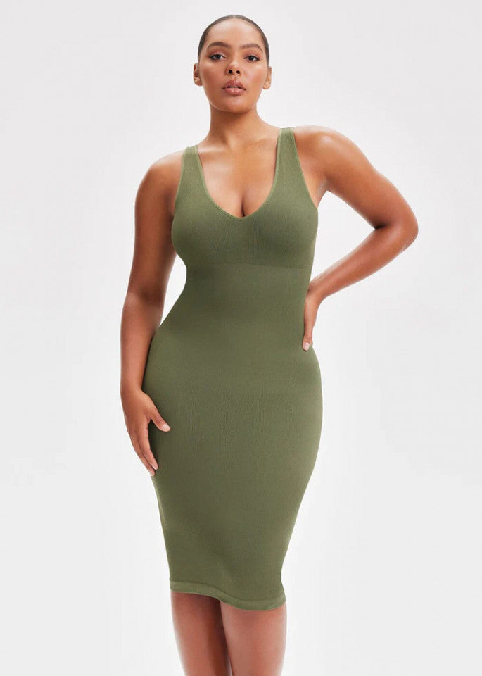 Scoop-Neck Shaping Dress