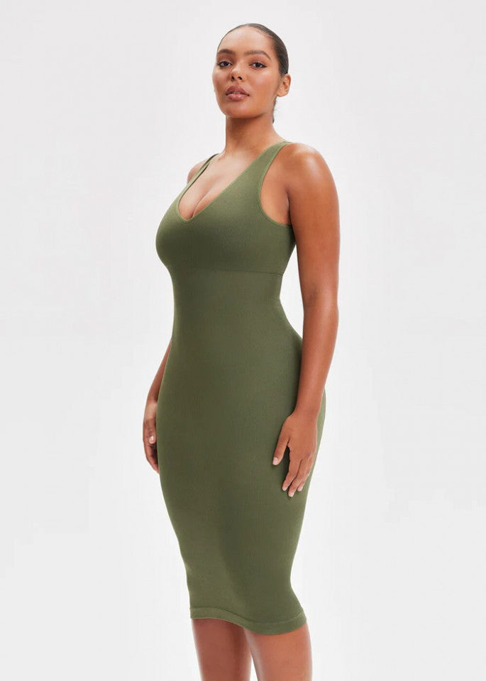 Scoop-Neck Shaping Dress