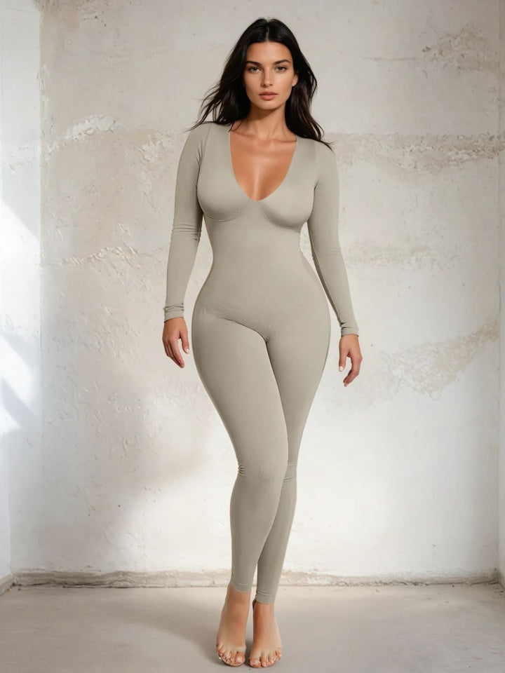 أفرول مشكّل بأكمام طويلة بلا خياطة