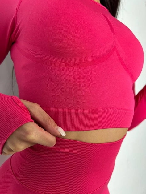 طقم بودي سكلبت توب بأكمام طويلة وليقنز