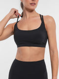 Cross-Back Sports Bra - Black